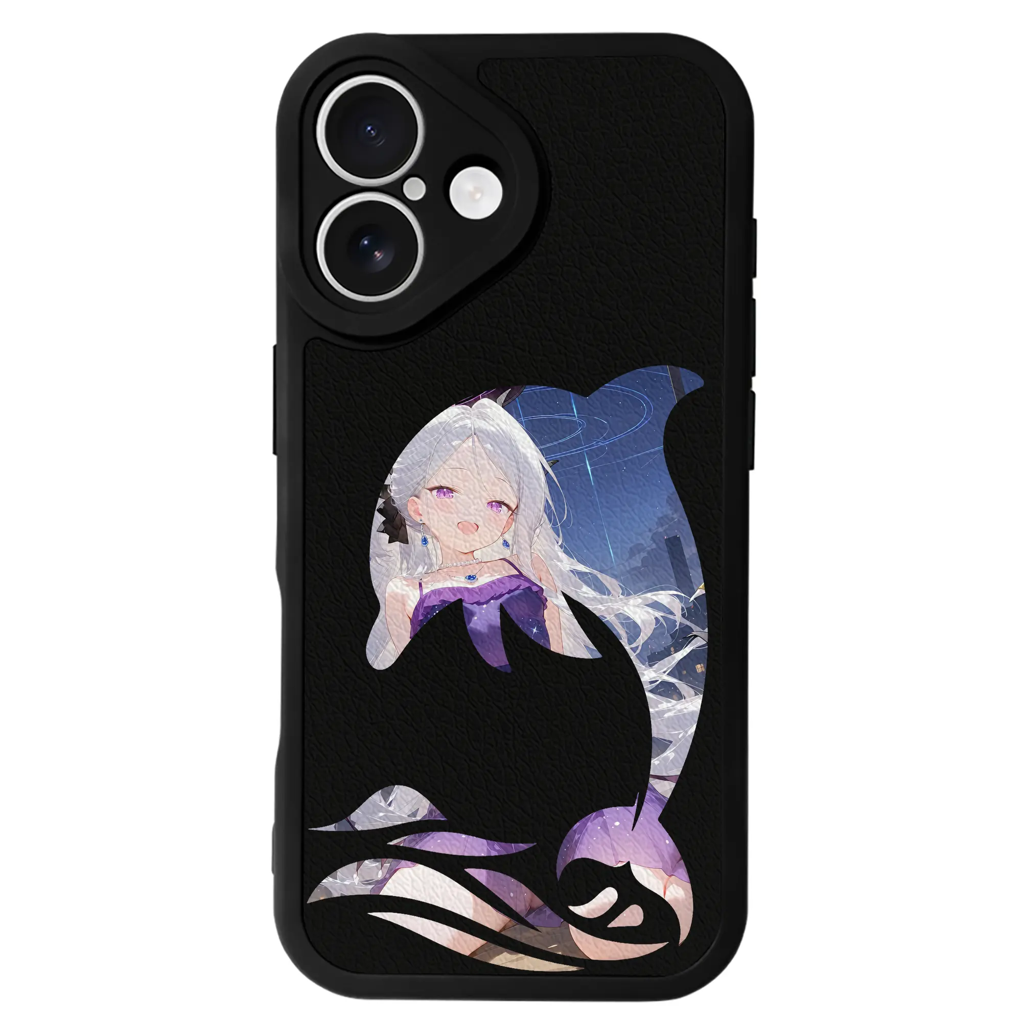 ブルーアーカイブ グッズ 空崎ヒナ - IPhone 16シリーズ対応 ・ シリコンスマホケース ・ レザー調 ・ 高精度フィット ・ 耐衝撃 ・ ワイヤレス充電対応 ・ 精密カット